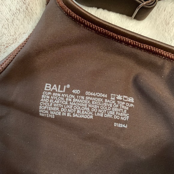 Bali Double Support Soft Touch Non-Padded Wirefree Bra Brown 0044 -‎ Size 40D - Picture 3 of 6